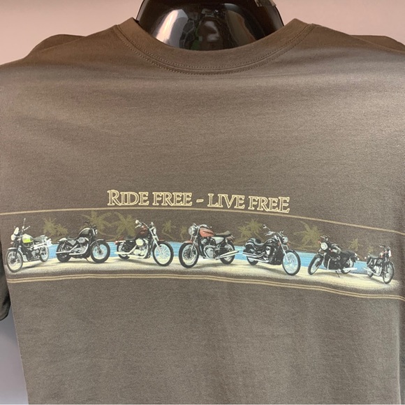 No Bad Days Large Motorcycle Theme Casual Short Sleeve Shirt - Picture 3 of 7